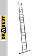 Nastaviteľný hliníkový rebrík 2x11 ZVÁRANÝ DRABEST