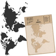DIY Scrapboating DeCoupage šablóna Multi -Time 21x30cm A4 World Map of the World
