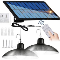 SOLÁRNA LAMPA x2 LED ZÁVISNÝ LUSTER DIAĽKOVÝ SET