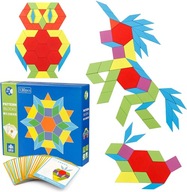 130KS TANGRAM DREVENÉ PUZZZLE PRE DETI