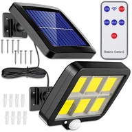 SOLÁRNA LAMPA SO SÚMRAKOVÝM SENZOROM POHYBU LED COB DIAĽKOVÉ OVLÁDANIE SAMOSTATNÝ PANEL
