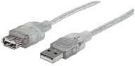 Manhattan USB kábel Manhattan USB 2.0 A-A M/F, 3m,