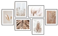 VEĽKÁ SADA PLAGÁTOV 6 ks BOHO béžová A3 30x40 VEĽKÁ SADA PLAGÁTOV 6 ks BOHO béžová A3 30x40