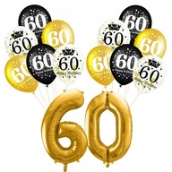 SET 60. NARODENINY, KONFETTI balóniky, číslo 100 cm SET 60. NARODENINY, KONFETTI balóniky, číslo 100 cm