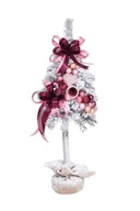 Vianočný stromček na zasneženom kolíčku zdobený ibištekom 80cm