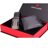 Pierre CARDIN BLACK LEATHER Set opasok + peňaženka Pierre CARDIN BLACK LEATHER Set opasok + peňaženka