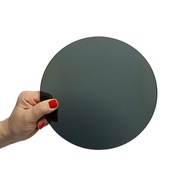 Čierne okrúhle sklo, kruh 4 mm antisol, priemer 20 cm