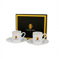 Porcelánové šálky na espresso DUO VARIOUS COFFEE s podšálkami, 2 ks. K3 Porcelánové šálky na espresso DUO VARIOUS COFFEE s podšálkami, 2 ks. K3