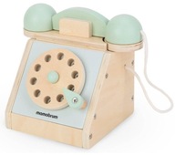 Drevený retro vzdelávací telefón pre deti Drevený retro vzdelávací telefón pre deti