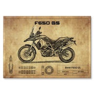 BMW F650 GS darček kovový plagát L BMW F650 GS darček kovový plagát L