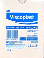 20 KS VISCOPLAST Sterilné gázové obklady 7,5x7,5cm