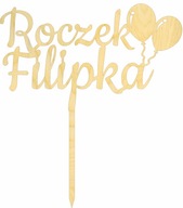 Ročný topper NAME k prvým narodeninám Ročný topper NAME k prvým narodeninám