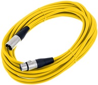 XLR - XLR mikrofónový kábel 10 m žltý XLR - XLR mikrofónový kábel 10 m žltý