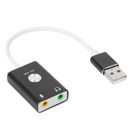 USB 9.1 3D ZVUKOVÁ KARTA SLÚCHADLÁ MIKROFÓN