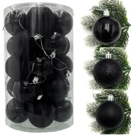 VIANOČNÉ BUBLINY ČIERNA SET 6cm 25ks VIANOČNÉ BUBLINY ČIERNA SET 6cm 25ks