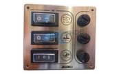 SP ULTRA 3-spínačový elektrický panel Inox