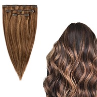 Prírodné Clip In PREDLŽOVANIE VLASOV 43cm #4/8 Prírodné Clip In PREDLŽOVANIE VLASOV 43cm #4/8