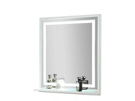 LED kúpeľňové zrkadlo s policou do kúpeľne 60x70 cm