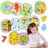 DREVENÉ PUZZZLE VZDELÁVACIE ČÍSLA HRAČKA TOOKY DREVENÉ PUZZZLE VZDELÁVACIE ČÍSLA HRAČKA TOOKY