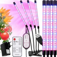 4x 80x LED LAMPA PRE ČASOVAČ RASTU RASTLÍN + DIAĽK