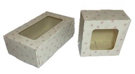 Kartónová krabica, jednodielne balenie so srdiečkovým okienkom - 20 kusov
