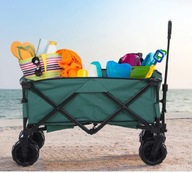 Skladací plážový turistický záhradný vozík 95L