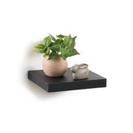 Klasická nástenná polička, MDF ČIERNA, 25 cm Klasická nástenná polička, MDF ČIERNA, 25 cm