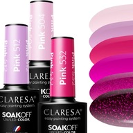Ružový lak na nechty Claresa PINK Collection x3 Ružový lak na nechty Claresa PINK Collection x3