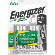Energizer Universal AA HR6 1300mAh batérie (4 Energizer Universal AA HR6 1300mAh batérie (4