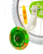 Svietiace bočné tréningové kolesá zelené 16