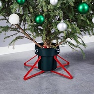 Stojan na vianočný stromček, zelený a červený, 46x46x19 cm