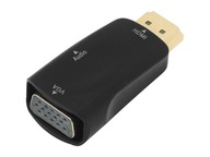 Zástrčka HDMI - zásuvka VGA + zásuvka 3.5