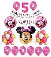 Sada balónikov Minnie Mouse 5. narodeniny + meno Sada balónikov Minnie Mouse 5. narodeniny + meno
