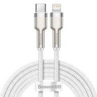 USB kábel typ C Lightning Baseus PD 20W 2m Biely USB kábel typ C Lightning Baseus PD 20W 2m Biely