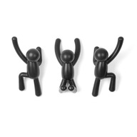 Nástenný vešiak Buddy black Umbra do predsiene Nástenný vešiak Buddy black Umbra do predsiene