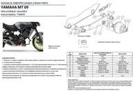 CRASH PADY RENNER YAMAHA MT 09 MT-09 kód: T10429 CRASH PADY RENNER YAMAHA MT 09 MT-09 kód: T10429