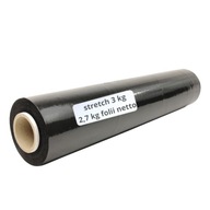 STRETCH fólia 3kg ČIERNA 2,7 kg sieťová fólia 23mic x1 STRETCH fólia 3kg ČIERNA 2,7 kg sieťová fólia 23mic x1