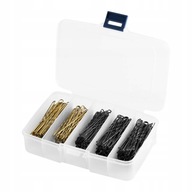 Kadernícke sponky do vlasov, zlaté, čierne, BOX, 200 kusov Kadernícke sponky do vlasov, zlaté, čierne, BOX, 200 kusov