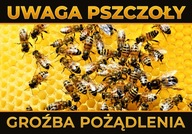 Veľký výstražný nápis Včely na plástoch Veľký výstražný nápis Včely na plástoch