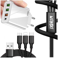 NABÍJAČKA PRE VŠETKY TELEFÓNY 4XUSB QC