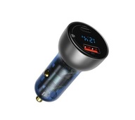 Baseus USB + USB-C univerzálna autonabíjačka 5A 65W Silver Baseus USB + USB-C univerzálna autonabíjačka 5A 65W Silver
