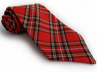 K4 červená károvaná kravata na Vianoce, dámska pánska, uni, vzor tartan K4 červená károvaná kravata na Vianoce, dámska pánska, uni, vzor tartan