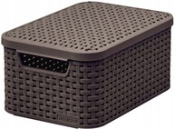 Curver Rattan Brown S Košík s vrchnákom 24h Curver Rattan Brown S Košík s vrchnákom 24h