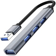 HUB SPLITTER 4x USB 3.0 PORTOVÝ SPLITTER ADAPTÉR TENKÝ ADAPTÉR