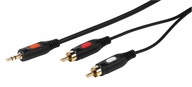 Malý jack 3,5 mm - 2 x RCA 1,5 m Y GOLD VIVANCO W-WA Malý jack 3,5 mm - 2 x RCA 1,5 m Y GOLD VIVANCO W-WA