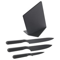 IKEA JAMFORA Blok s 3 nožmi, čierny