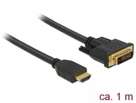 DELOCK KÁBEL HDMI (M) -> DVI-D (M) (24+1) 1M DUAL LINK 85652