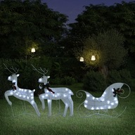 SOBY SO SÁNKAMI ZÁHRADNÁ DEKORÁCIA 60 LED diód SOBY SO SÁNKAMI ZÁHRADNÁ DEKORÁCIA 60 LED diód