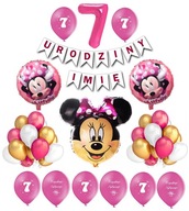 Sada balónikov Minnie Mouse 7 narodeniny + meno Sada balónikov Minnie Mouse 7 narodeniny + meno