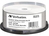25x Verbatim BD-R 25GB BLU-RAY PRINTABLE 25 disk